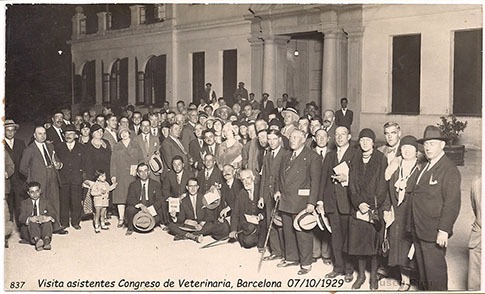 1929 Visita assistents Congrés de Veterinària, Barcelona.