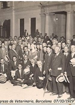 1929 Visita assistents Congrés de Veterinària, Barcelona.